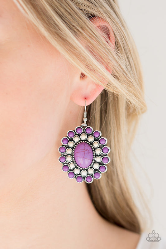 ** Stone Solstice - Purple Earrings Paparazzi Accessories