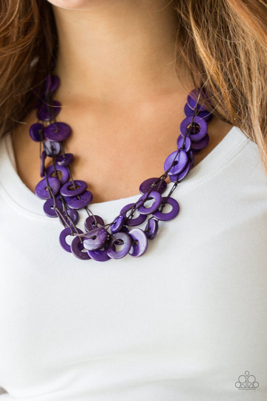 1304 Wonderfully Walla Walla - Purple Necklace Paparazzi Accessories