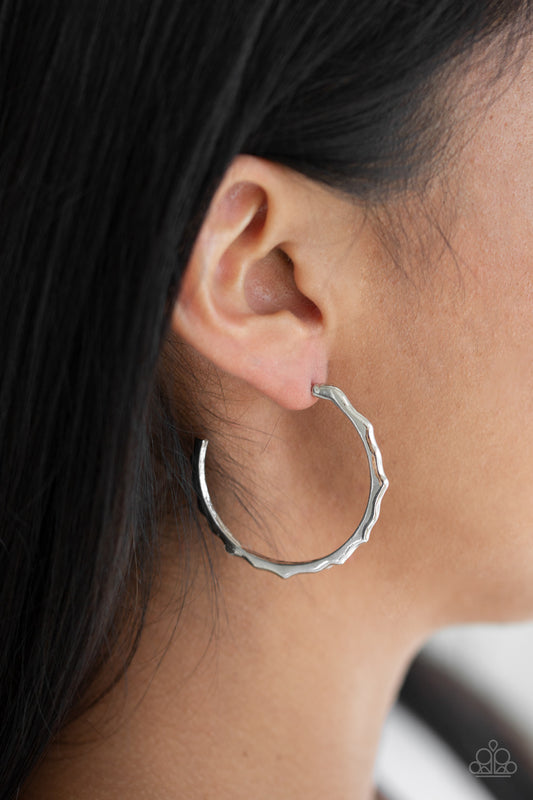 Danger Zone - Silver Earrings Paparazzi Accessories
