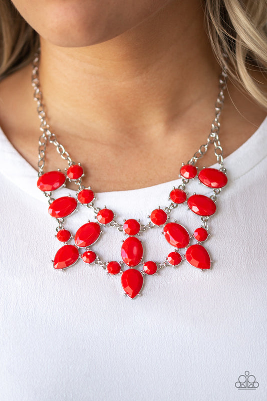 1268 Goddess Glow - Red Necklace Paparazzi Accessories