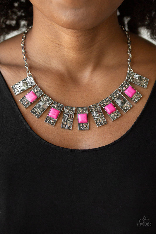 The MANE Contender - Pink Necklace Paparazzi Accessories
