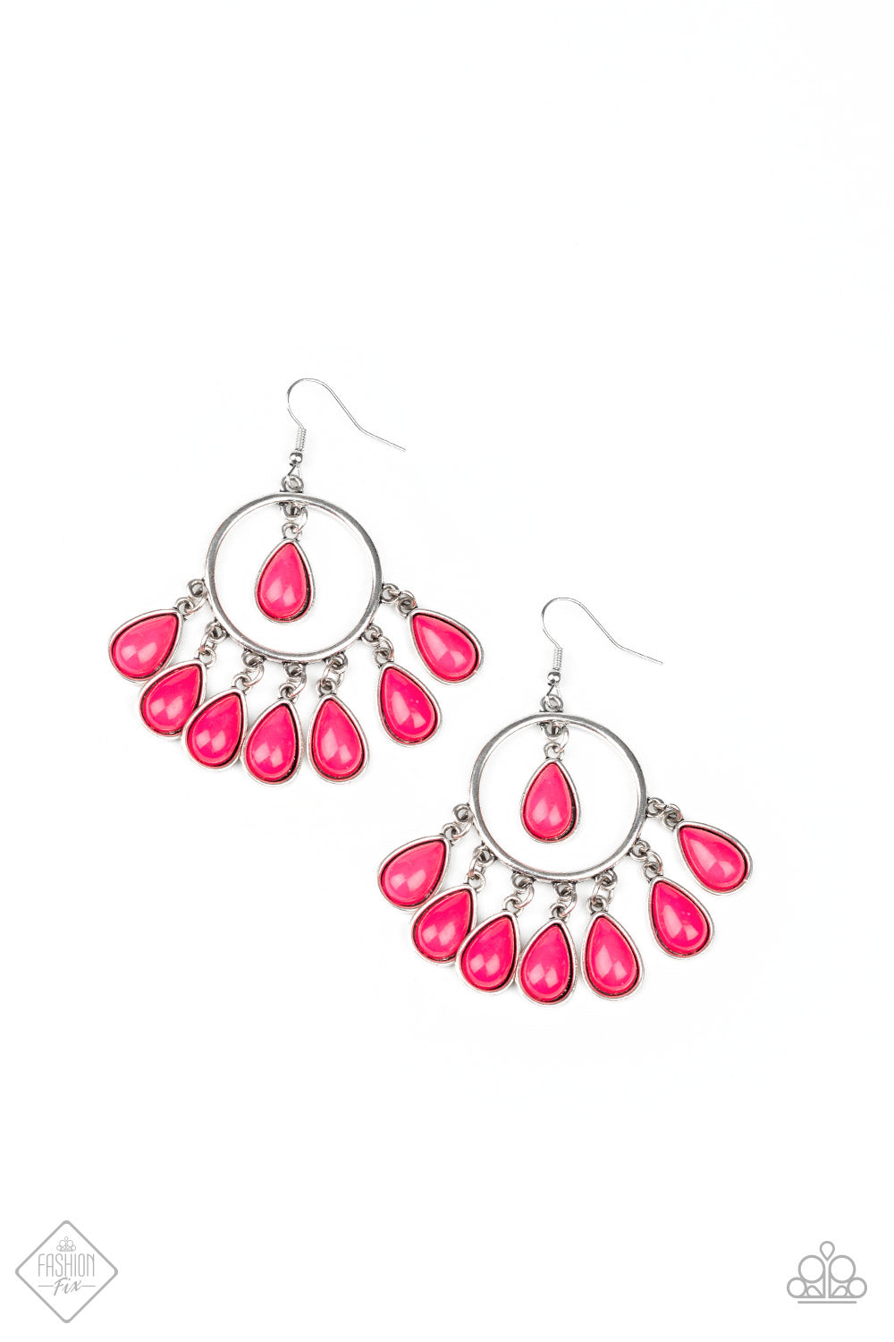 Flirty Flamboyance - Pink Earrings Paparazzi Accessories