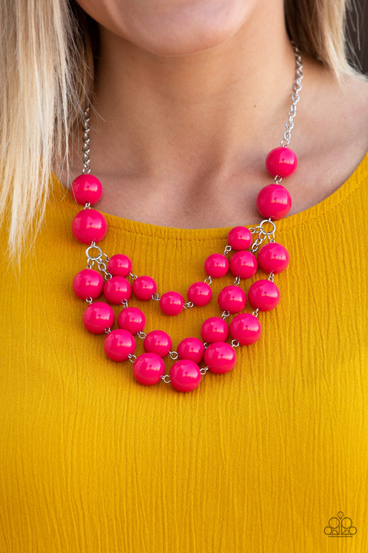 1269 Miss Pop-YOU-larity - Pink Necklace Paparazzi Accessories