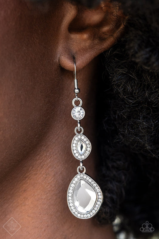 Paparazzi Accessories Dripping Self-Confidence - White Earrings