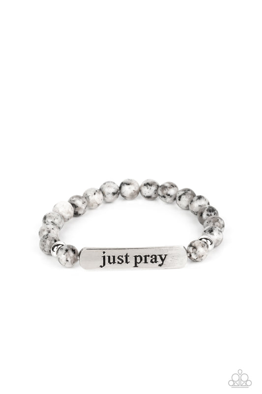 2993 Just Pray - Silver Bracelet