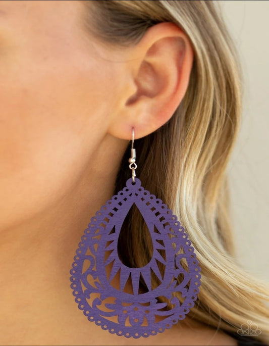 Zesty Zen Purple Earrings Paparazzi Accessories