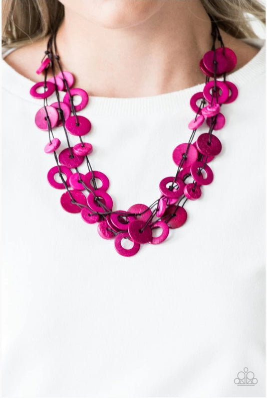 1345 Wonderfully Walla Walla - Pink Necklace Paparazzi Accessories